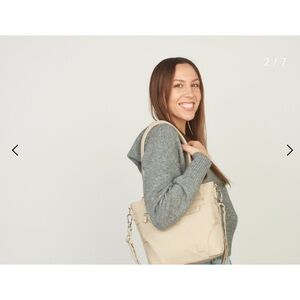 Crossbody bag in the color sand - Brand is IHKWIP